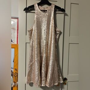 Free People Champagne Sequin Dress- Small